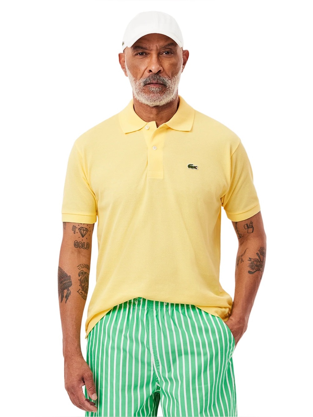 Lacoste Classic Piqué Short Sleeve Cotton Polo, Yellow – Size 7 (XL)